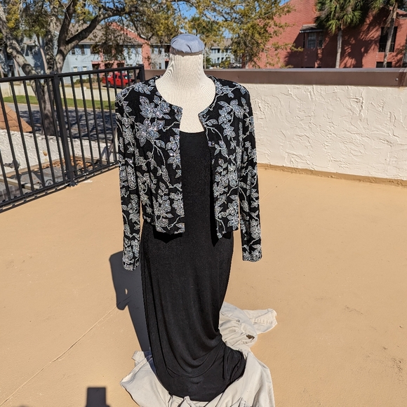 Ronnie Nicole 2 Piece Formal Floor Length Dress / Jacket Set - Size 10 - Picture 3 of 14